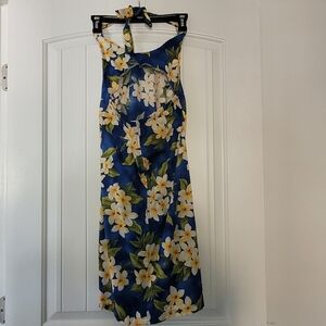 Floral Hawaiian Blue Dress